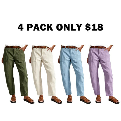 High Stretch 26.4" Inseam Baby Barrel Fit Deep Pockets Pants