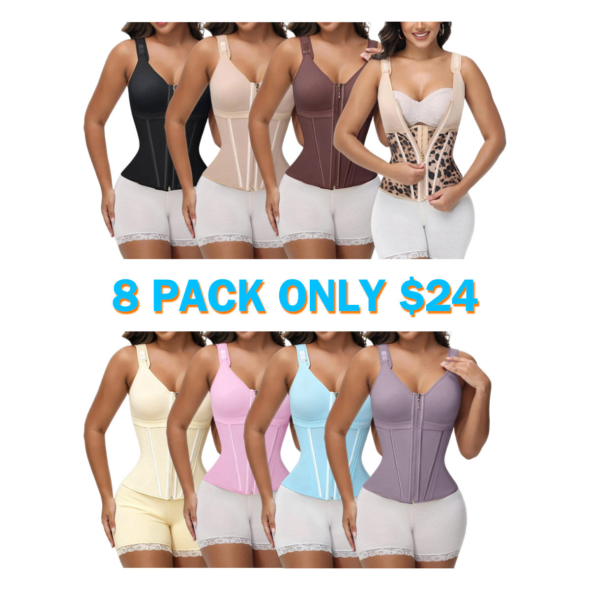 Waist Shapewear for Women with Bra Tummy Control Girdle
