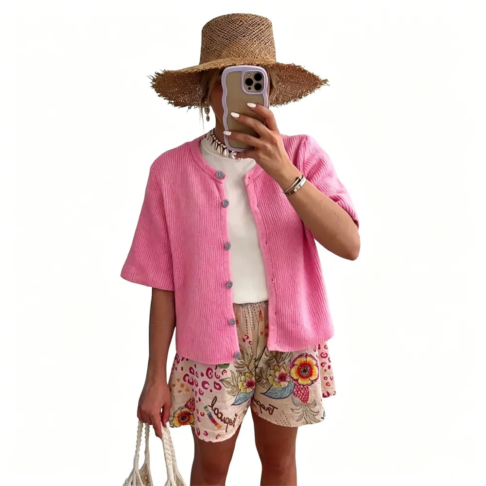 Women's Short Sleeve Cardigan