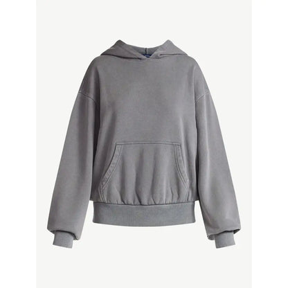 Mineral Washed Oversized Cropped Hoodie + Wide Leg Cargo Sweatpants
