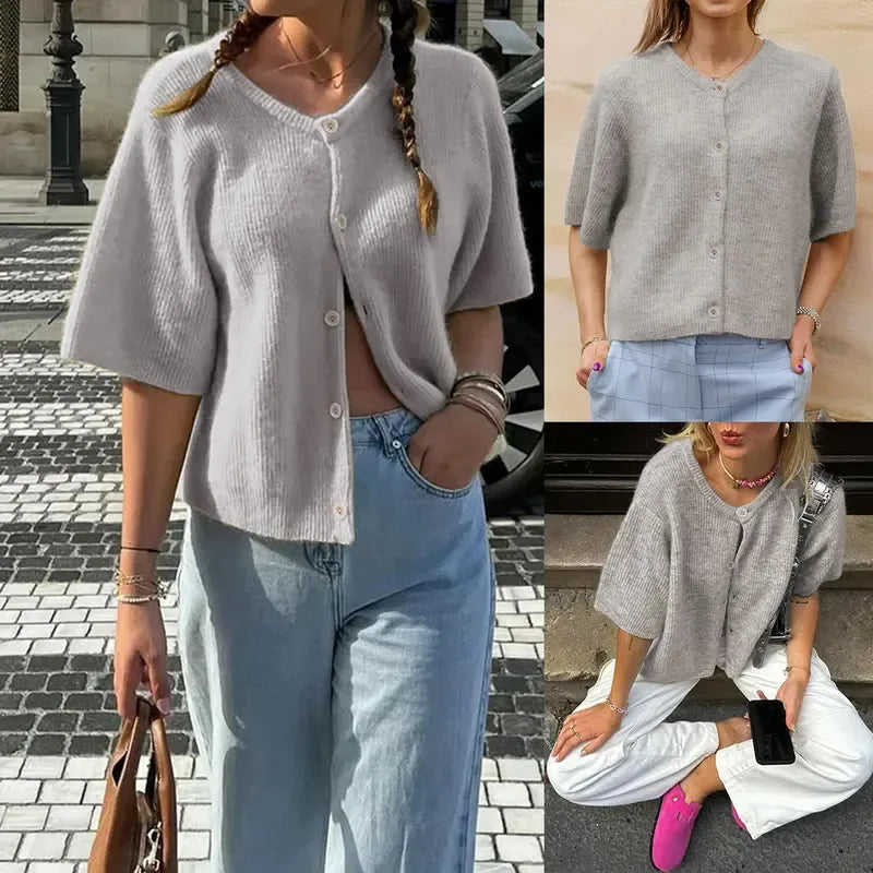 Women's Short Sleeve Cardigan
