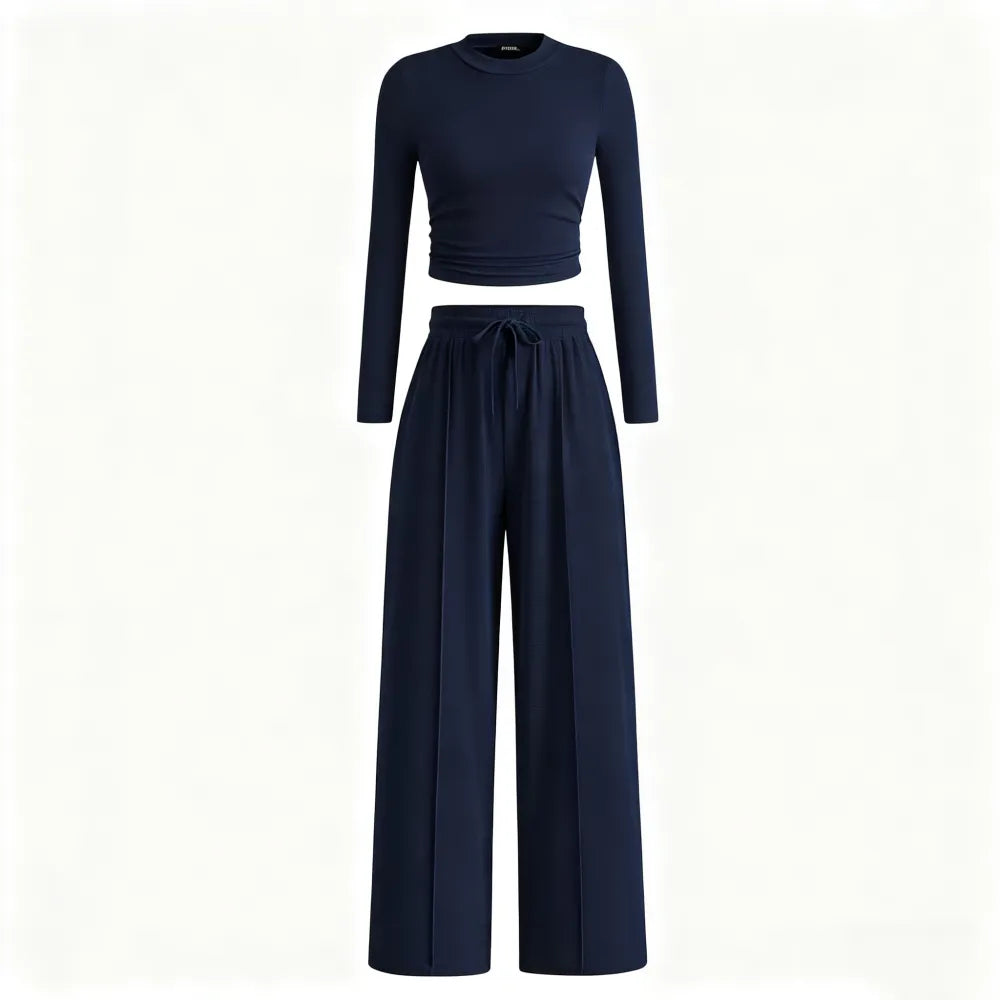 2-Piece Ribbed Knit Lounge Set