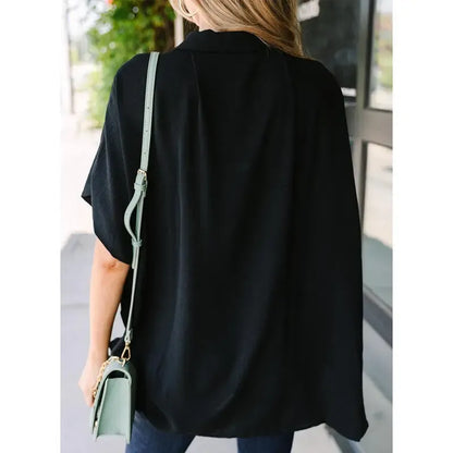 Women's Solid Short Sleeve Blouses