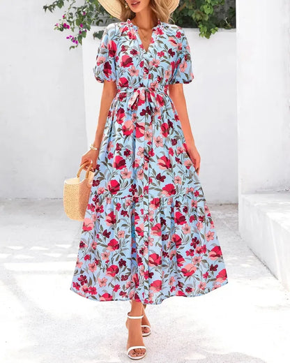Women Summer Floral Maxi Dresses