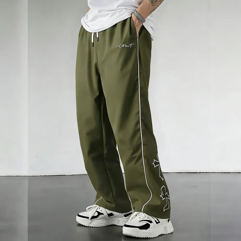 Men's Athletic Pants with White Side Stripes