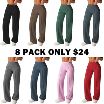 Women's Plain Loose Straight Leg Pants