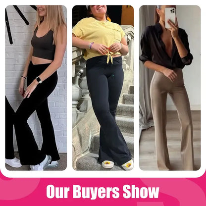 Women's High Waisted Flare Leggings