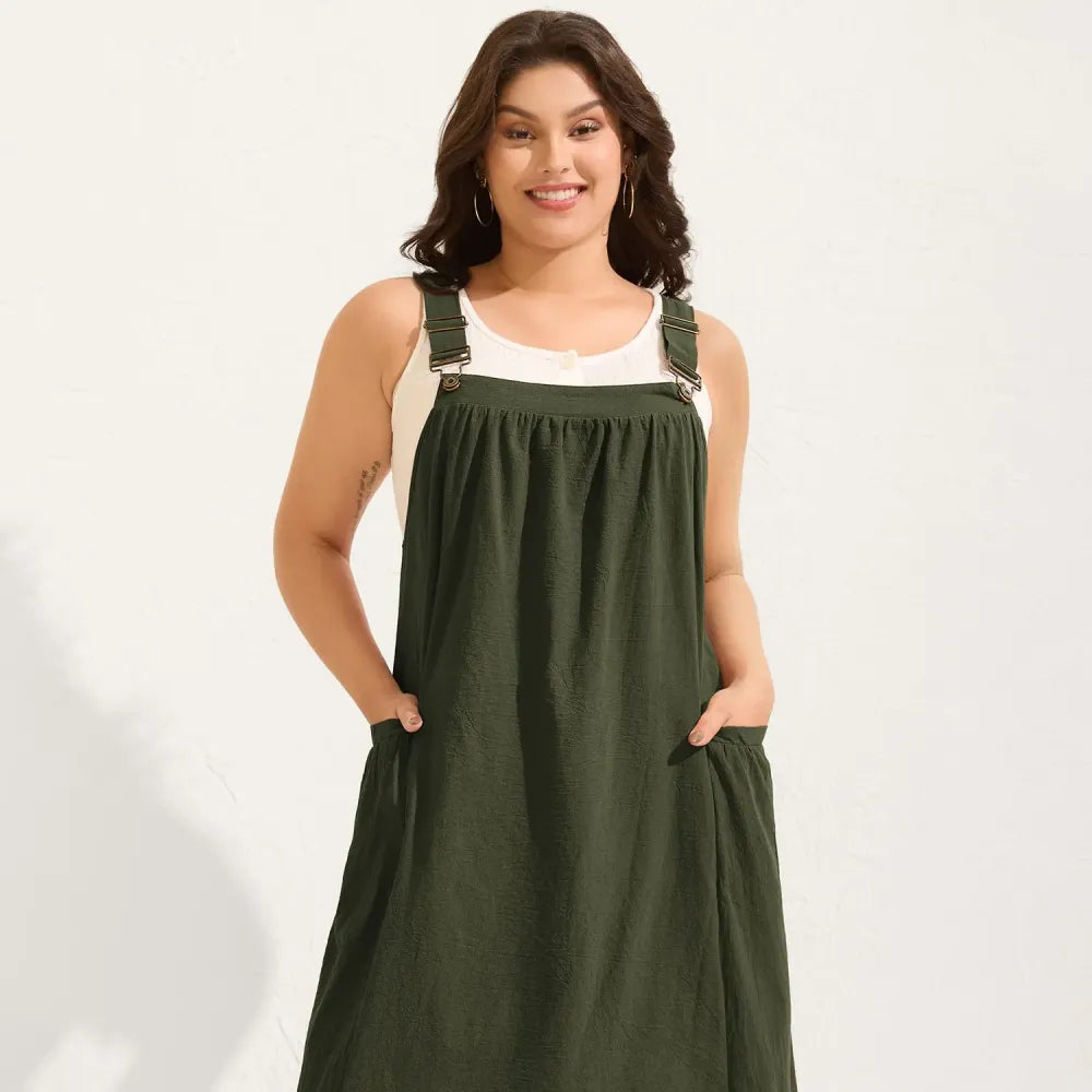 Cotton Pinafore Overall Dress