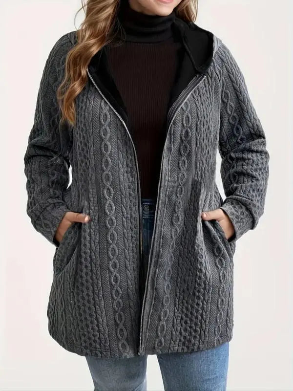 Women's Solid Color Pocket Coat