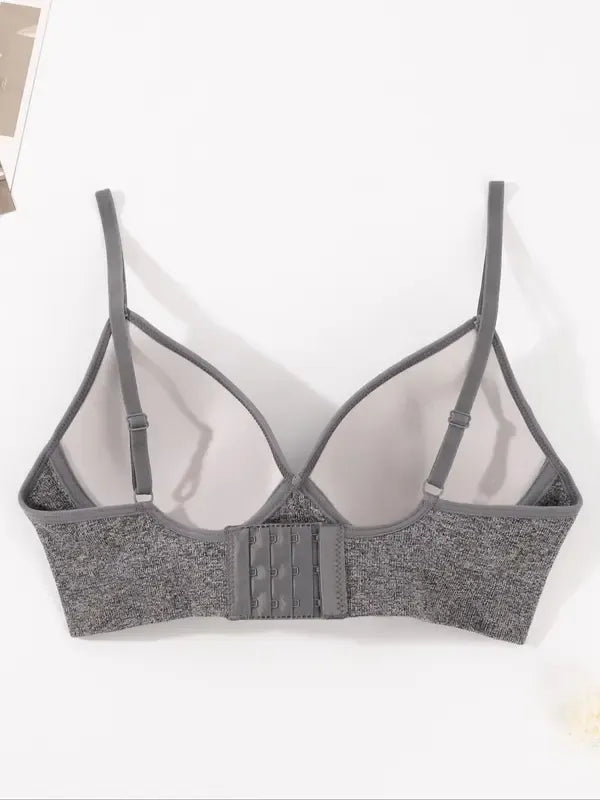 Women's Solid Color Push Up Wireless Bra
