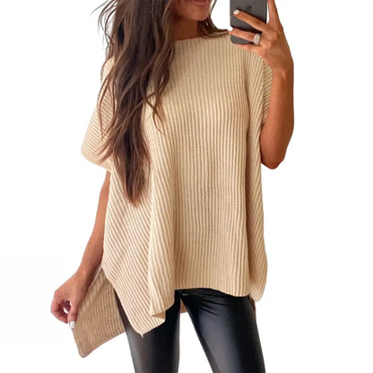 Oversized Cozy Ribbed Knit Top