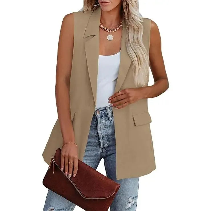 Women's Sleeveless Blazer Vest