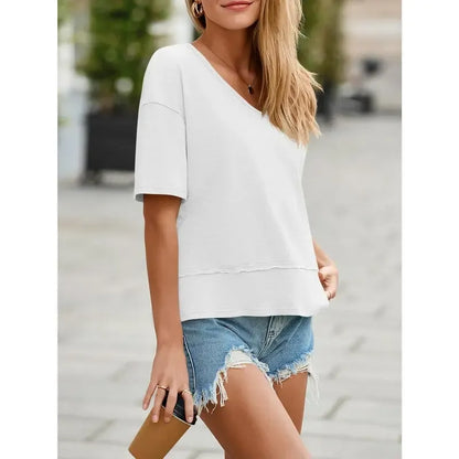 Womens Summer V Neck T Shirts