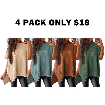 Oversized Cozy Ribbed Knit Top
