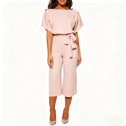 Women's Summer And Autumn Short Sleeved Jumpsuit
