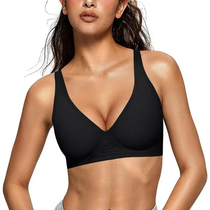 Women Wireless Seamless Bras Deep V No Underwire Push Up Bras