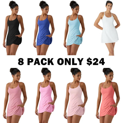 Softlyzero Plush Backless Active Dress-Easy Peezy