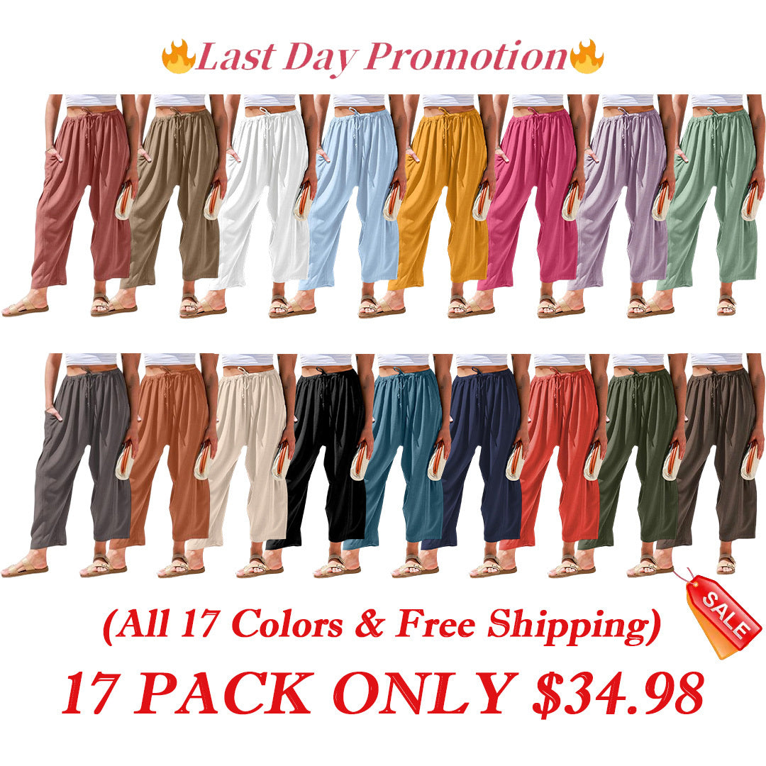 🔥FINAL SALE⚡Women's  Linen Wide Leg Pants