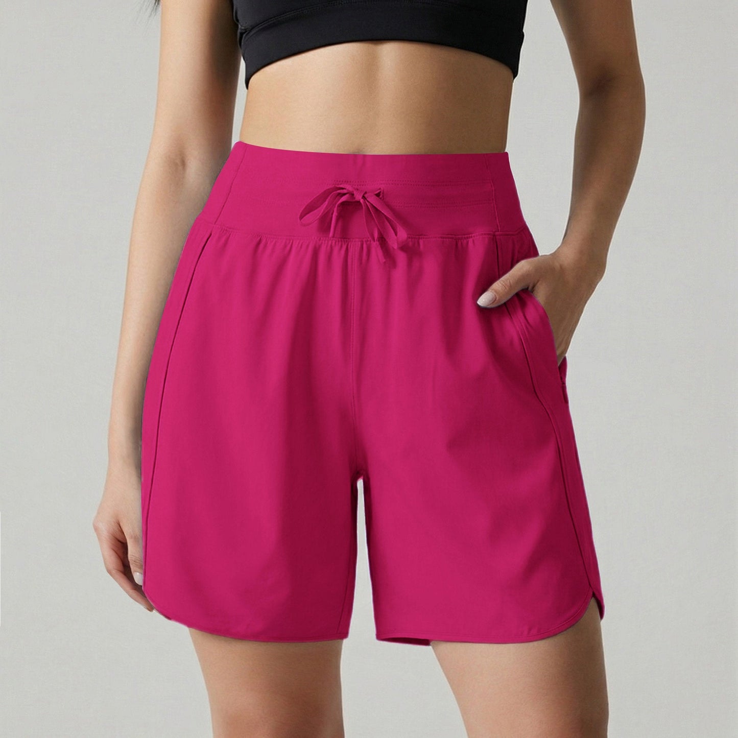 ⏰Hot Sale Women's Active Athletic Long Running High Wasistband Shorts