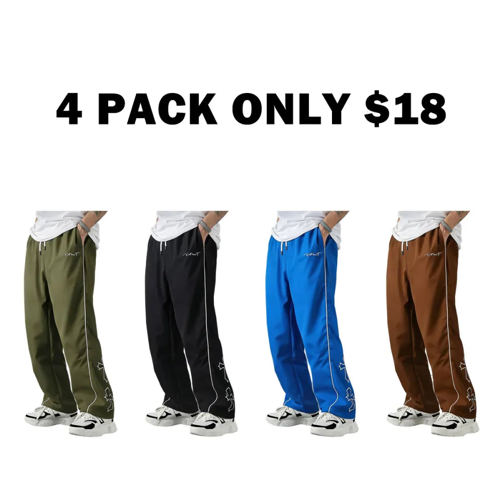 Men's Athletic Pants with White Side Stripes