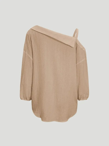 Women's Asymmetric Neckline Cold Shoulder Blouse