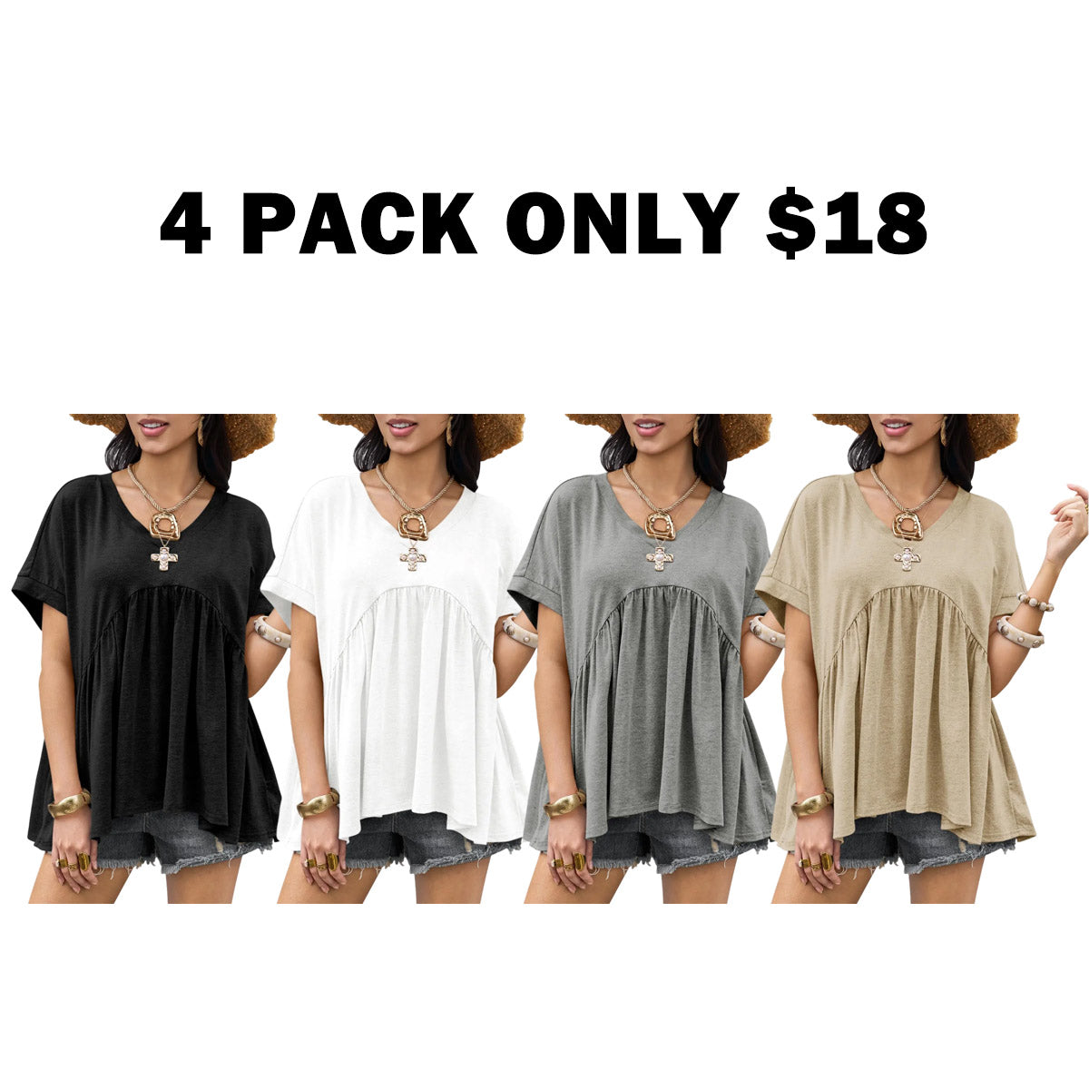 Women‘s Summer Peplum Tops