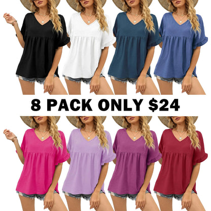 Babydoll Loose Fit Peplum Tops