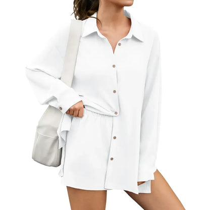 Women’s Gauze Shirt & Shorts Set