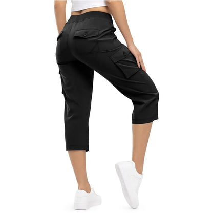 Women's Lightweight Capris Hiking Pants 6 Pockets