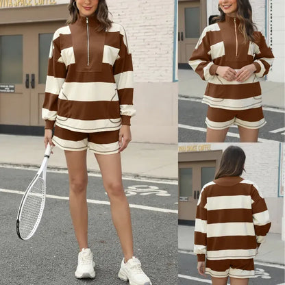 Women's Striped Lounge Set 2 Piece Set