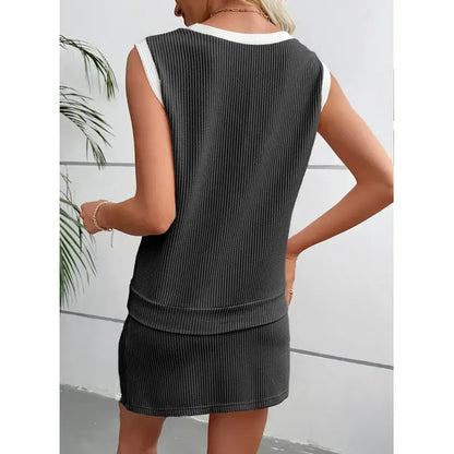 Women's Crewneck Ribbed 2-Piece Sets