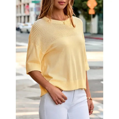 Women‘s Half Sleeve Casual Oversized Trendy Sweaters