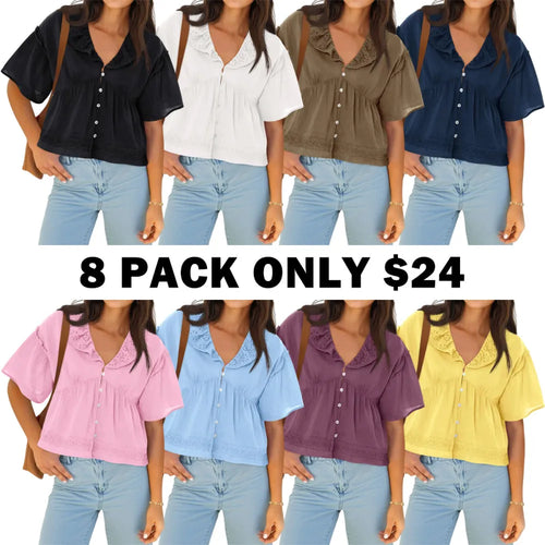 Women's Cropped Babydoll Tops