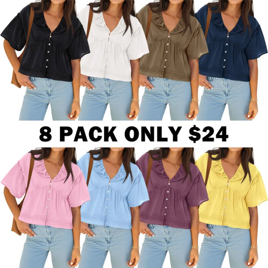 Women's Cropped Babydoll Tops