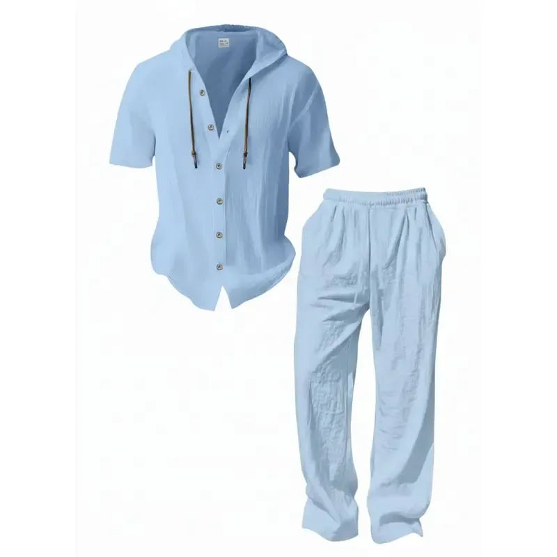 Men’s lightweight two-piece set with a hood