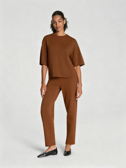 Relaxed Tee +Slim Straight Pant- 2 Piece Set