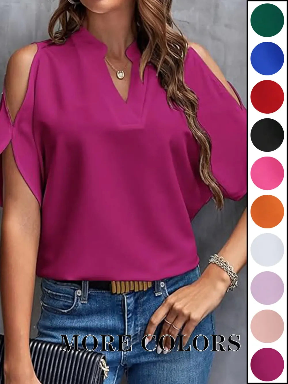 Women's Solid Color Casual Fitted T-Shirt, Short Sleeve Off-Shoulder Top