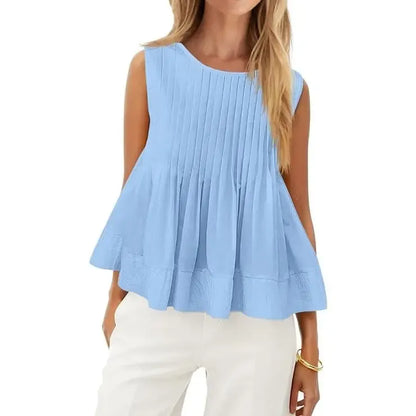 Women’s Pleated Babydoll Tank Tops