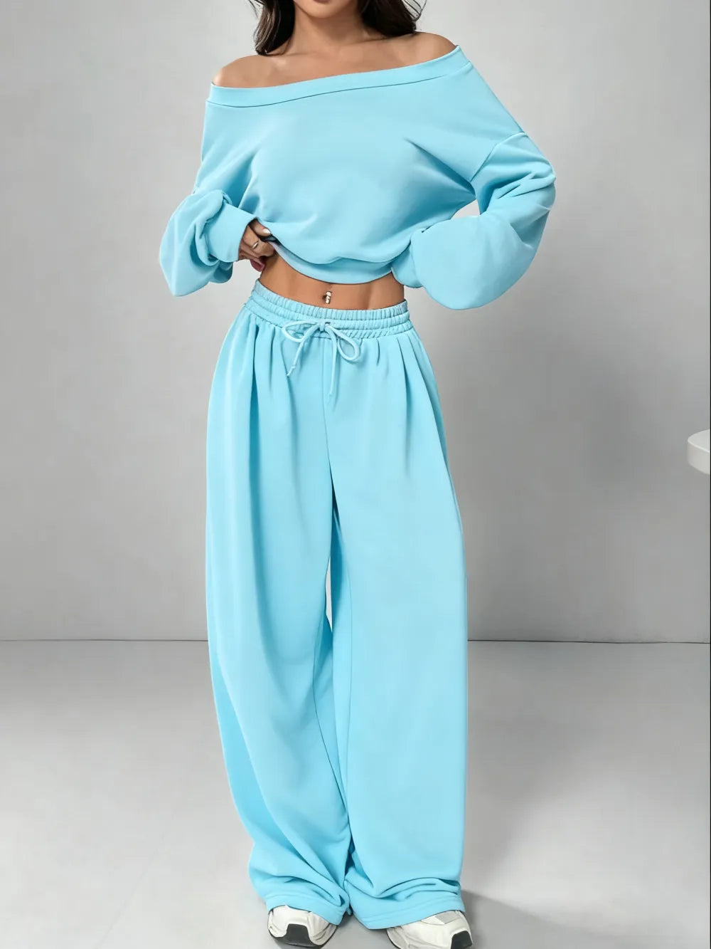 Women's Casual Solid Color Hoodie Set