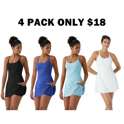 Softlyzero Plush Backless Active Dress-Easy Peezy