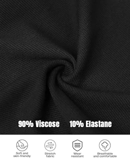 Built-in Bra Tank Top Ribbed Racerback Tops