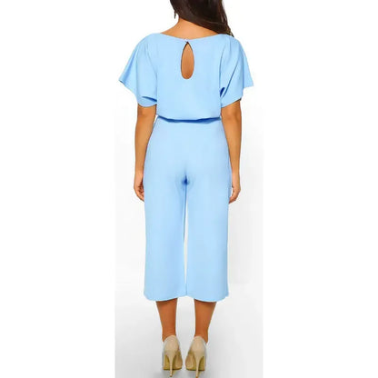 Women's Summer And Autumn Short Sleeved Jumpsuit