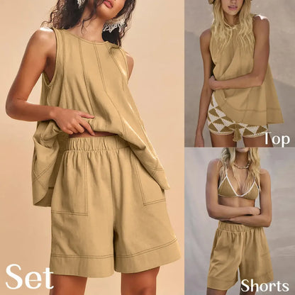 Women's Two Piece Outfit Cotton Matching Set