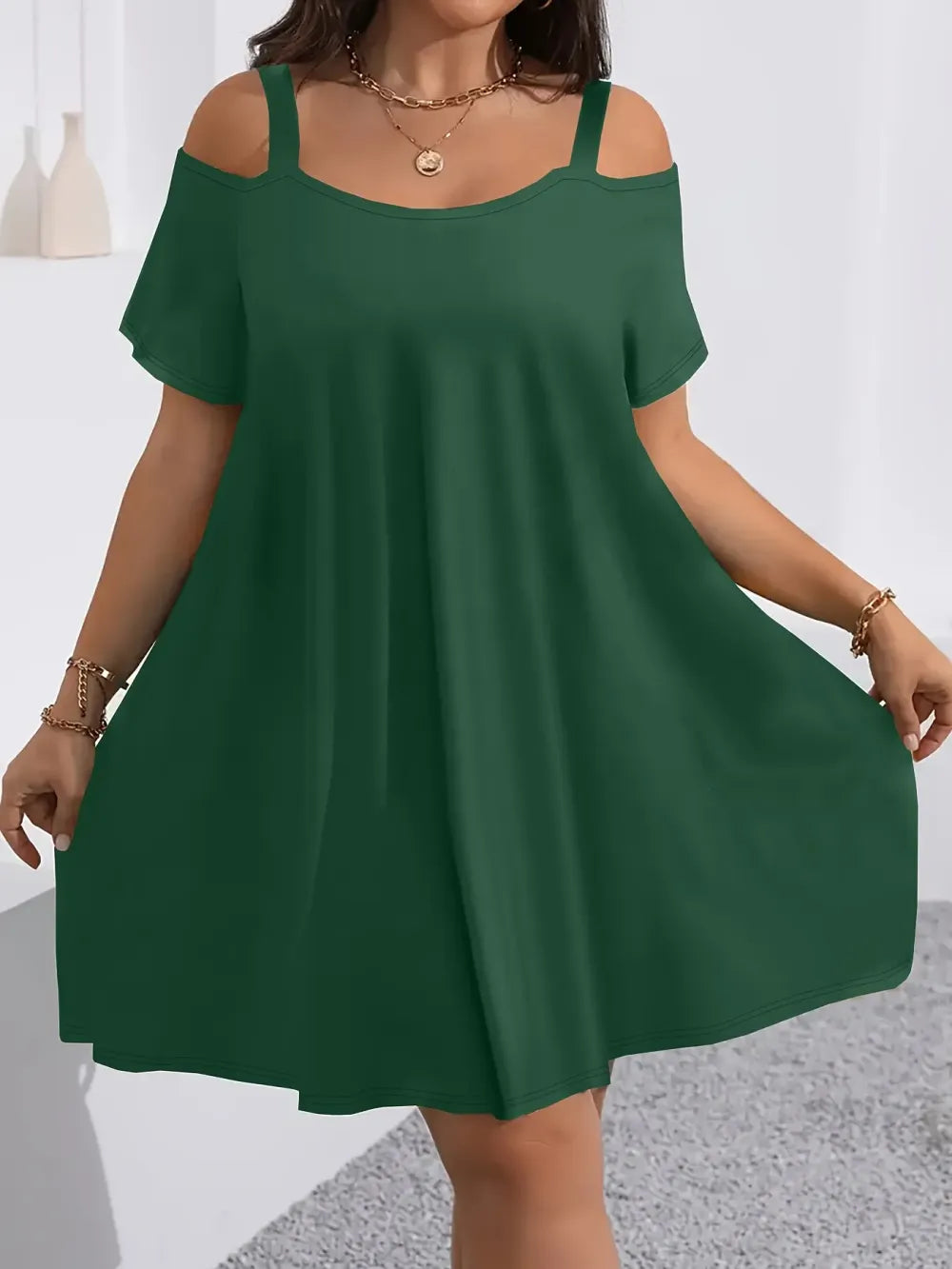 Plus Size Women's Casual Midi Dress
