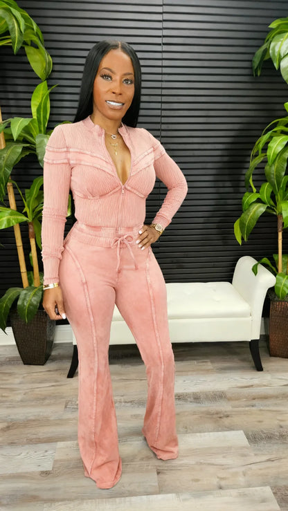 Out Of Line Mineral Wash Pant Set