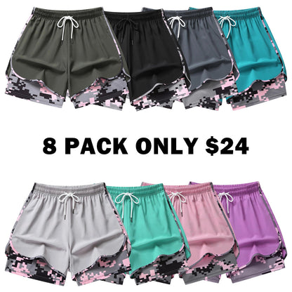 women’s casual athletic shorts with built-in liner