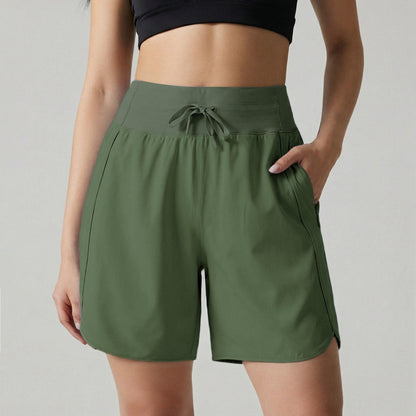 ⏰Hot Sale Women's Active Athletic Long Running High Wasistband Shorts