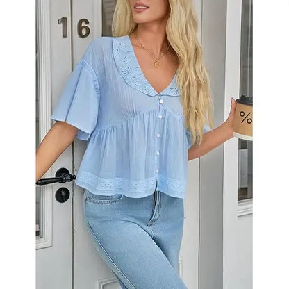 Women's Cropped Babydoll Tops