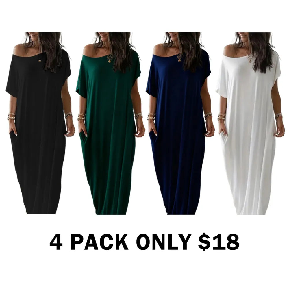 Batwing Sleeve Lounge Dress