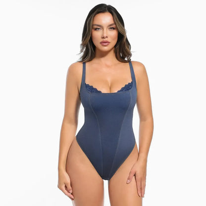 Basic Faux Leather Corset Top Supportive Shapewear